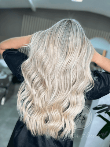 Ondas en cabello liso y seco