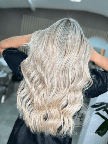 Ondas en cabello liso y seco